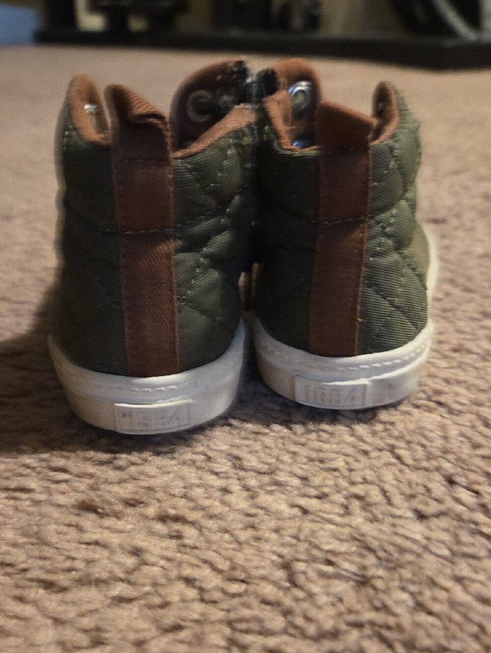Kids Old Navy High-Top Canvas Sneakers in Olive Green - Picture 3 of 5